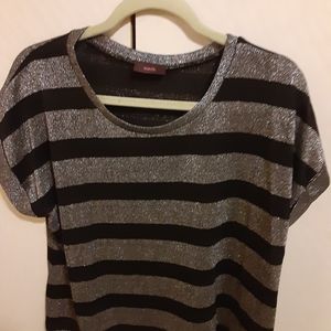 Womens Mark Black & Silver Crop Top XL